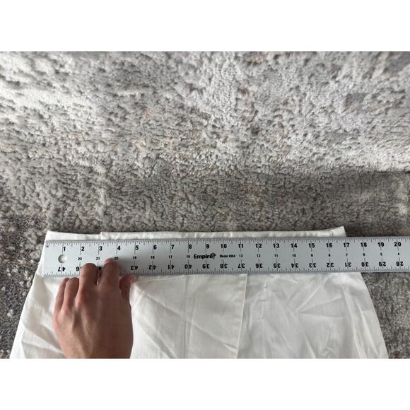 Adrienne Vittadini Size 10 Knee Length Wrap Skirt White Button Stretch - Picture 6 of 9